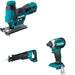Makita XRJ05Z Recipro Saw W/ XVJ05Z Jig Saw and FREE XDT13Z Impact Driver