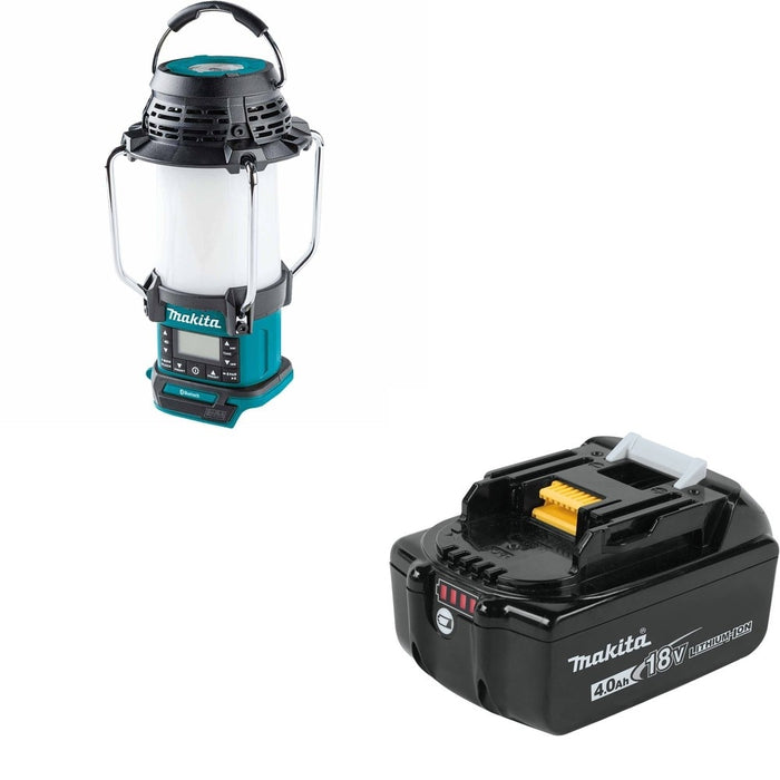 Makita XRM13 18V LXT Lithium-Ion Cordless Bluetooth Radio/LED Lantern W/ BL1840B 4.0Ah Battery