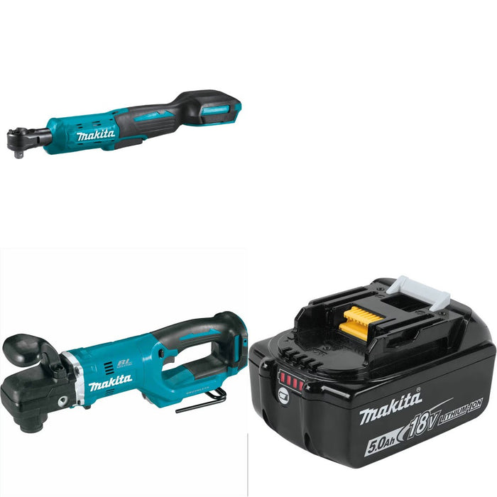 Makita XRW01Z Ratchet Kit W/ XAD06Z Right Angle Drill and FREE BL1850B Battery
