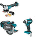Makita XSC03Z Metal Cutting Saw W/ XAG11Z Angle Grinder and FREE XDT13Z Impact Driver