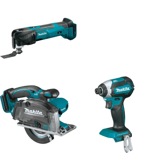 Makita XSC03Z Metal Cutting Saw W/ XMT03Z Oscillating Multi-Tool and FREE XDT13Z Impact Driver