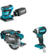 Makita XSC03Z Metal Cutting Saw W/ XOB02Z Finishing Sander and FREE XDT13Z Impact Driver