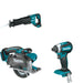 Makita XSC03Z Metal Cutting Saw W/ XRJ05Z Recipro Saw and FREE XDT13Z Impact Driver