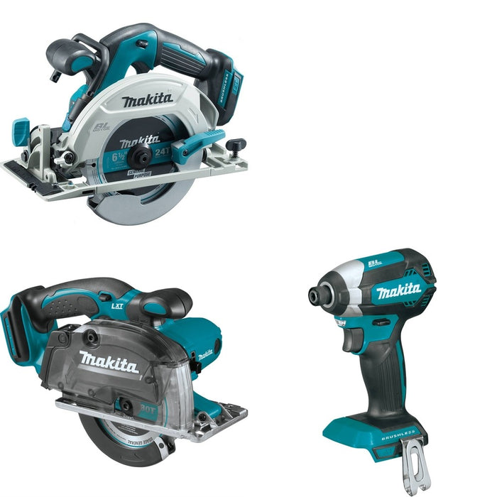 Makita XSC03Z Metal Cutting Saw W/ XSH03Z Circular Saw and FREE XDT13Z Impact Driver
