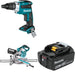 Makita XSF05Z Screwdriver Kit W/ XSL02Z Miter Saw and FREE Battery