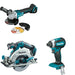 Makita XSH03Z Circular Saw W/ XAG09Z Angle Grinder and FREE XDT13Z Impact Driver