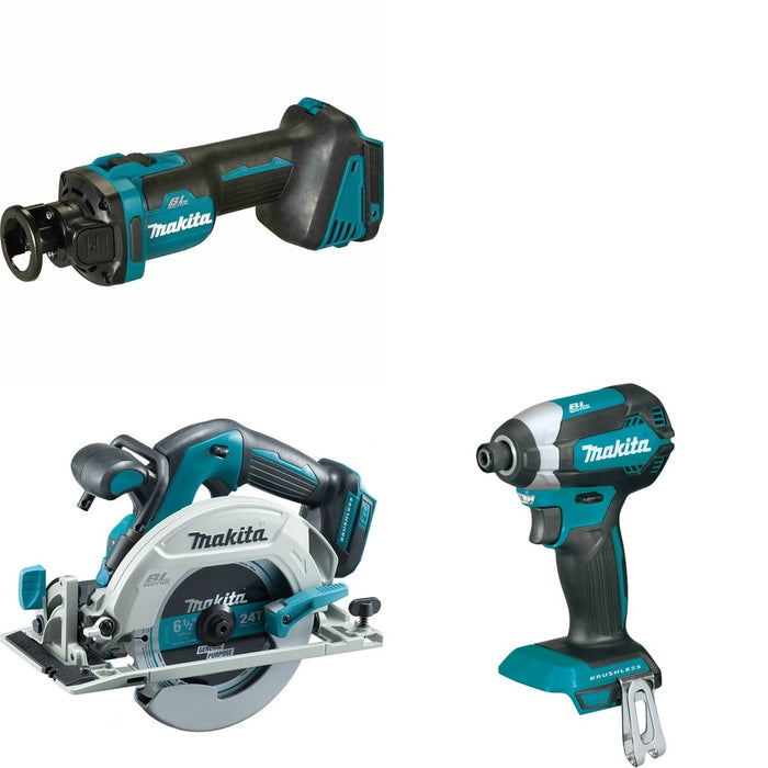 Makita XSH03Z Circular Saw W/ XOC02Z Cut-Out Tool and FREE XDT13Z Impact Driver