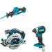 Makita XSH03Z Circular Saw W/ XRJ08Z Recipro Saw and FREE XDT13Z Impact Driver