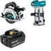 Makita XSH04ZB 18V 6-1/2” Circ Saw w/ XTR01Z 18V Router, Bare & FREE 18V Battery