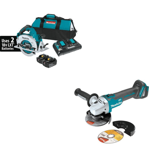 Makita XSH06PT 36V 7-1/4" Circular Saw Kit W/ FREE XAG04Z 5" Grinder