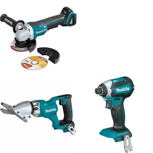 Makita XSJ05Z Fiber Cement Shear W/ XAG11Z Angle Grinder and FREE XDT13Z Impact Driver