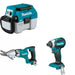 Makita XSJ05Z Fiber Cement Shear W/ XCV11Z Wet/Dry Vacuum and FREE XDT13Z Impact Driver