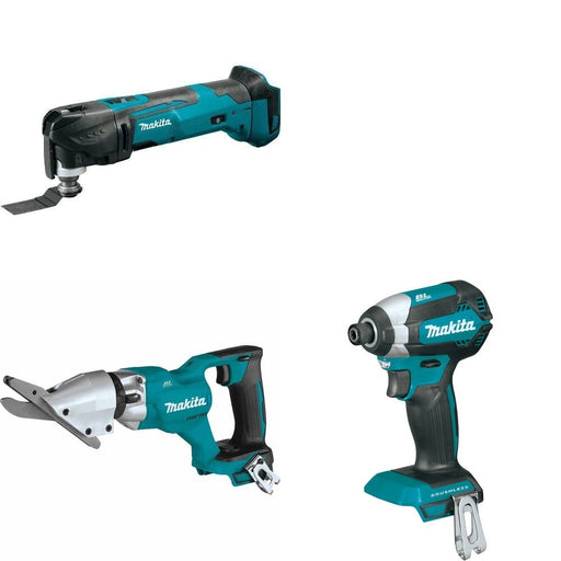 Makita XSJ05Z Fiber Cement Shear W/ XMT03Z Oscillating Multi-Tool and FREE XDT13Z Impact Driver