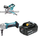 Makita XSL02Z Miter Saw Kit W/ XNJ01Z Nibbler and FREE Battery