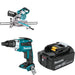 Makita XSL02Z Miter Saw Kit W/ XSF05Z Screwdriver and FREE BL1850B Battery
