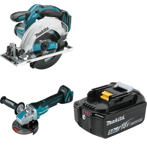 Makita XSS02Z Circular Saw Kit W/ XAG26Z X-LOCK Grinder and FREE BL1850B Battery