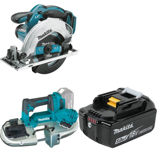 Makita XSS02Z Circular Saw Kit W/ XBP04Z Band Saw and FREE BL1850B Battery