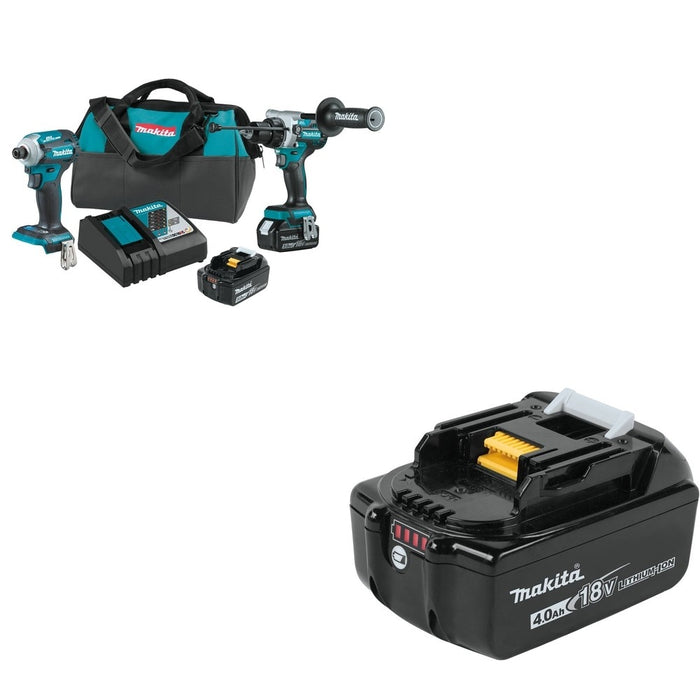 Makita XT288T 18V LXT Lithium-Ion Brushless Cordless 2-Pc. Combo Kit W/ BL1840B 4.0Ah Battery