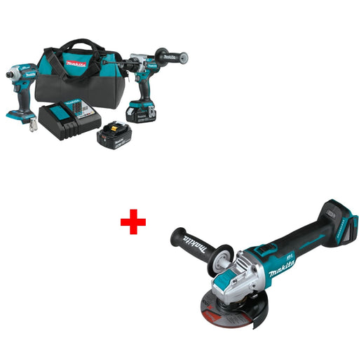 Makita XT288T 18V LXT 2-Pc. Combo Kit w/ FREE XAG25Z 18V LXT Angle Grinder