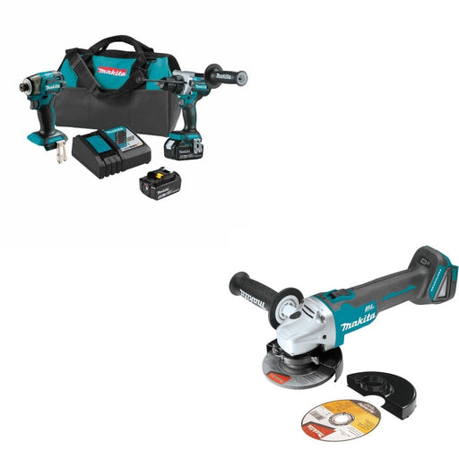 Makita XT297T 2 Pc. Combo Kit W/ FREE XAG04Z 4-1/2"/5" Angle Grinder