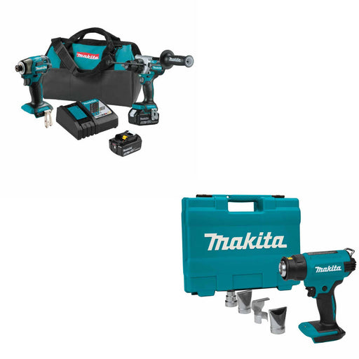 Makita XT297T 18V LXT Li-Ion 2 Pc. Combo Kit W/ FREE XGH01ZK 18V LXT Heat Gun