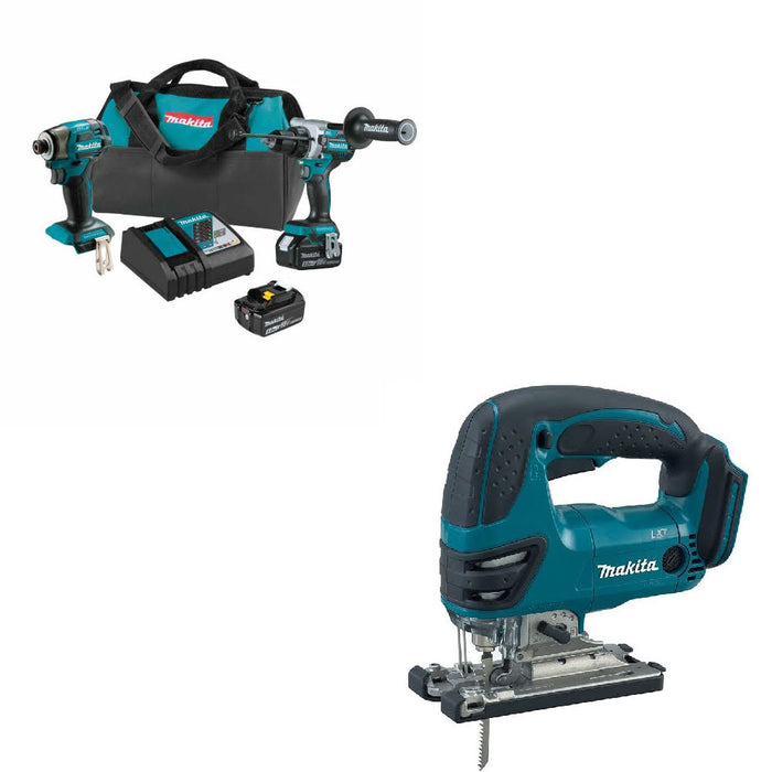 Makita XT297T 18V LXT Li-Ion 2 Pc. Combo Kit W/ FREE XVJ03Z 18V LXT Jig Saw