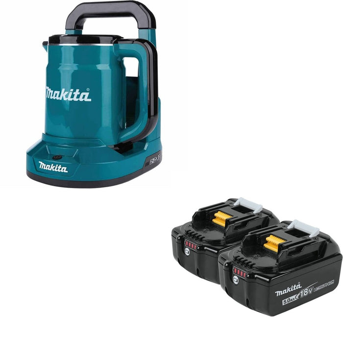 Makita XTK01Z 36V (18V X2) LXT Hot Water Kettle, Tool Only W/ BL1850B-2 5.0Ah Battery, 2 Pack