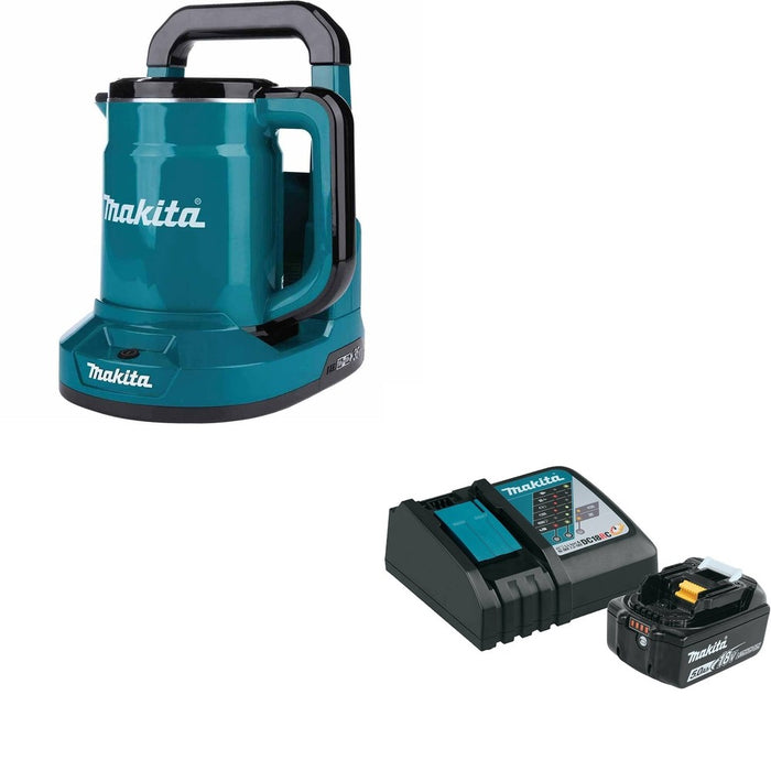 Makita XTK01Z 36V (18V X2) LXT Hot Water Kettle W/ BL1850BDC1 Battery and Charger Starter Pack