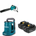 Makita XTK01Z Hot Water Kettle W/ CBU01Z Blower, Connector Cable and BL1850B-2 5.0Ah Battery, 2