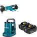 Makita XTK01Z Hot Water W/ XAD05Z 18V LXT 1/2" Right Angle Drill and BL1850B-2 5.0Ah Battery, 2