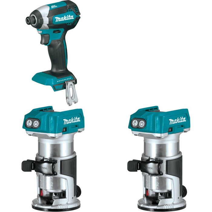 Makita XTR01Z[2] Compact Router W/ FREE XDT13Z Impact Driver