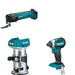 Makita XTR01Z Compact Router W/ XMT03Z Oscillating Multi-Tool and FREE XDT13Z Impact Driver