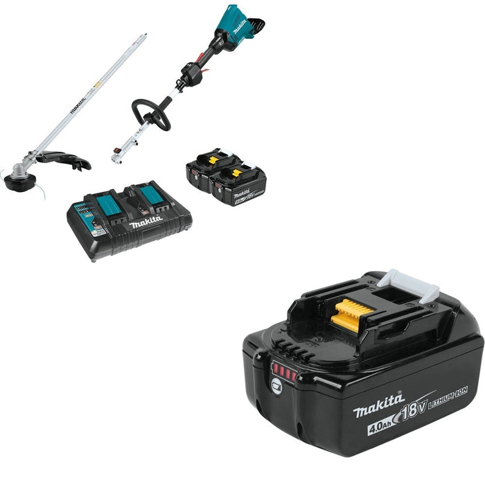 Makita XUX01M5PT 18V X2 (36V) LXT Couple Shaft Power Head Kit (5.0Ah) W/ BL1840B 4.0Ah Battery