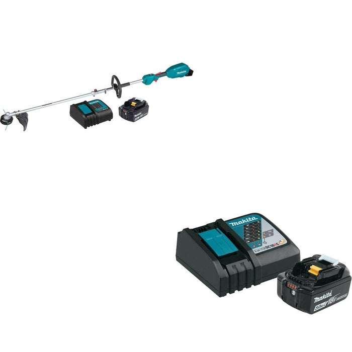 Makita XUX02SM1X1 Couple Shaft W/ BL1850BDC1 18V LXT Li-Ion Battery and Charger Starter Pack