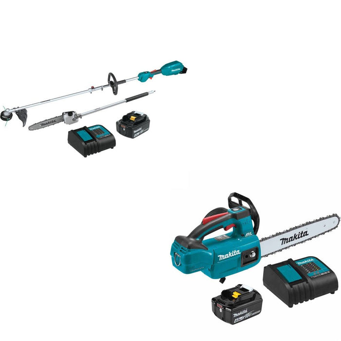Makita XUX02SM1X4 Power Head Kit W/ FREE XCU10SM1 12" Top Handle Chain Saw