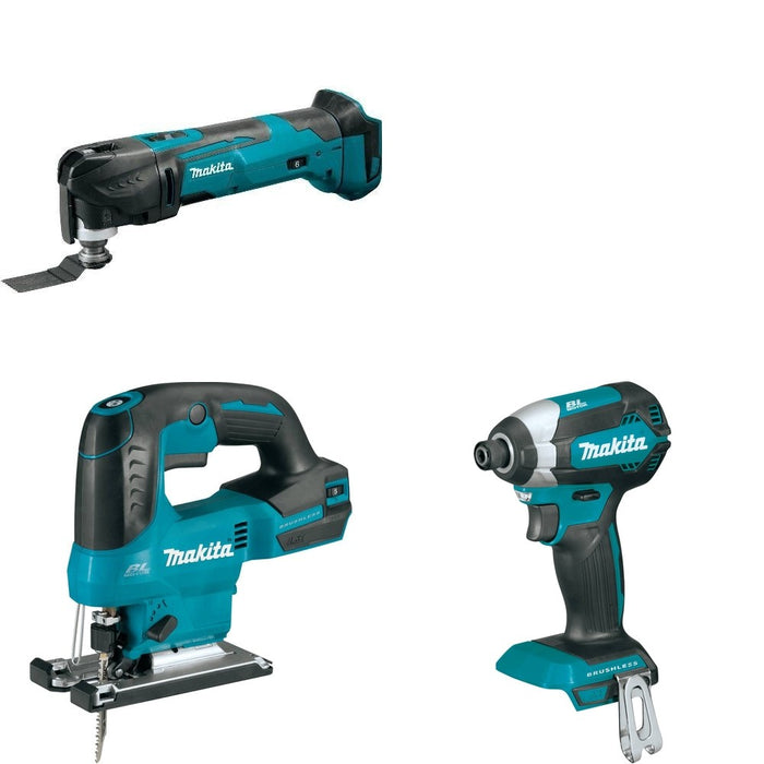Makita XVJ04Z Jig Saw W/ XMT03Z Oscillating Multi-Tool and FREE XDT13Z Impact Driver