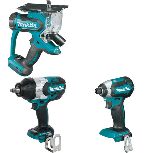 Makita XWT08Z Impact Wrench W/ XDS01Z Cut-Out Saw and FREE XDT13Z Impact Driver