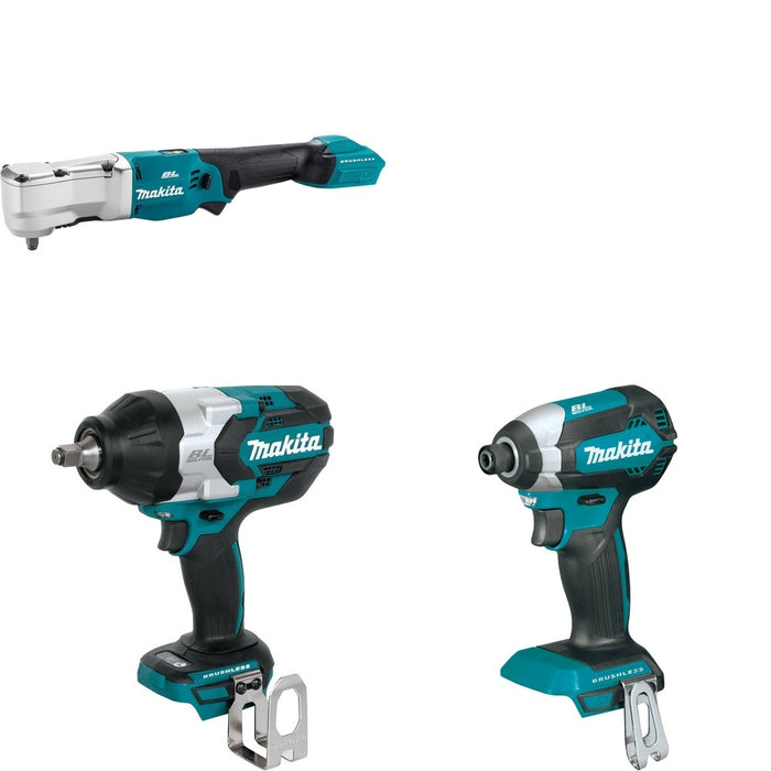 Makita XWT08Z Impact Wrench W/ XLT03Z Angle Impact Wrench and FREE XDT13Z Impact Driver
