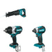 Makita XWT08Z Impact Wrench W/ XRJ05Z Recipro Saw and FREE XDT13Z Impact Driver