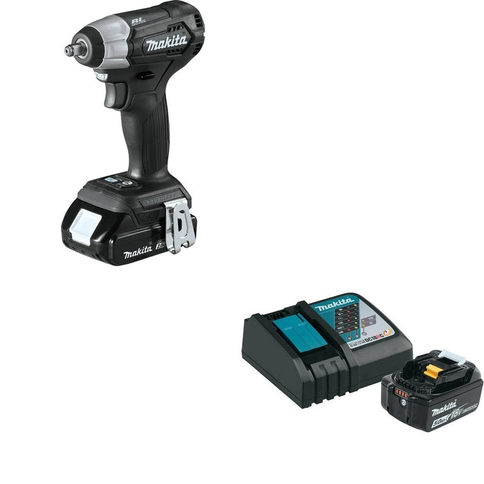 Makita XWT12RB SubCompact Brushless 3/8" Sq Drive Impact Wrench Kit W/ BL1850BDC1 Battery
