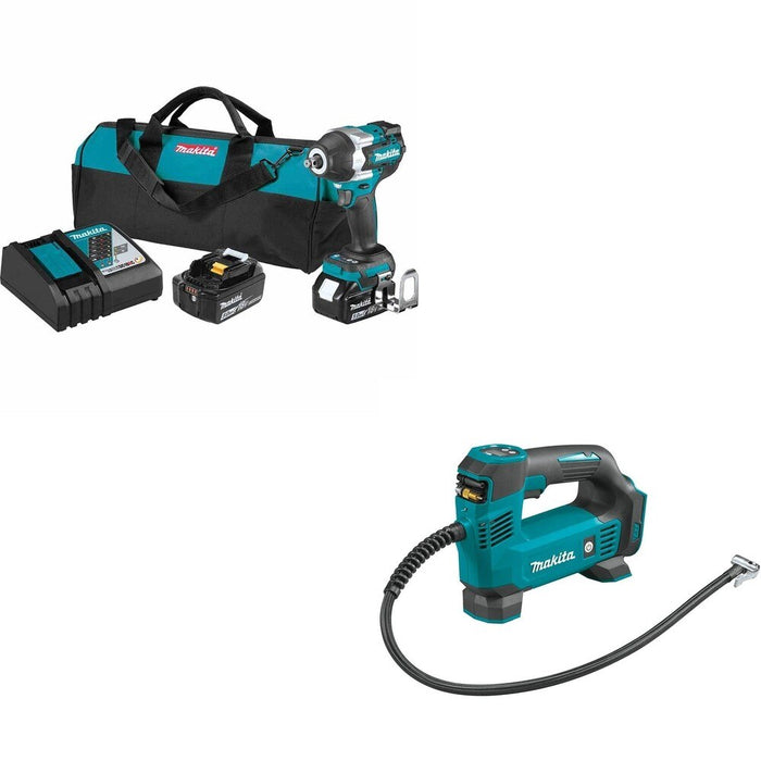 Makita XWT17T Impact Wrench W/ FREE DMP180ZX Inflator
