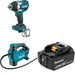 Makita XWT18Z Impact Wrench Kit W/ DMP181ZX Inflator and FREE BL1850B Battery