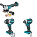 Makita XWT18Z Impact Wrench W/ XAG11Z Angle Grinder and FREE XDT13Z Impact Driver