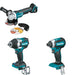 Makita XWT18Z Impact Wrench W/ XAG11Z Angle Grinder and FREE XDT13Z Impact Driver