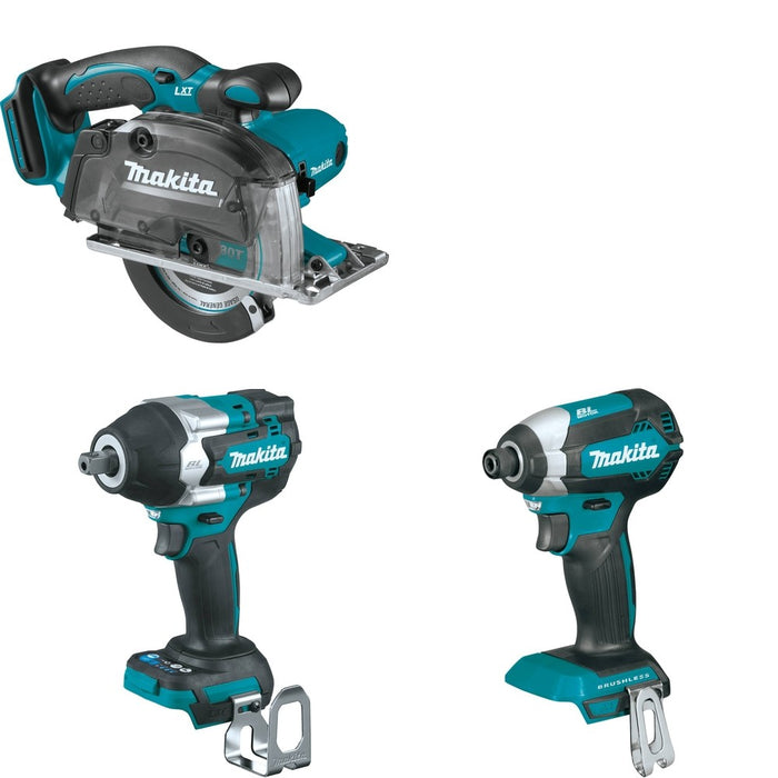 Makita XWT18Z Impact Wrench W/ XSC03Z Metal Cutting Saw and FREE XDT13Z Impact Driver