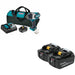 Makita XWT19T 3-Speed 1/2" Sq. W/ BL1850B-2 18V LXT Lithium-Ion 5.0Ah Battery, 2 Pack