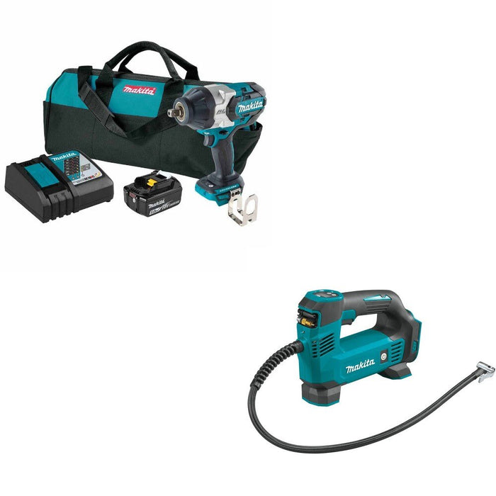 Makita XWT19T Impact Wrench Kit W/ FREE DMP180ZX Inflator