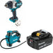 Makita XWT19Z Impact Wrench Kit W/ DMP181ZX Inflator and FREE BL1850B Battery