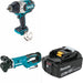 Makita XWT19Z Impact Wrench Kit W/ XAD06Z Angle Drill and FREE BL1850B Battery