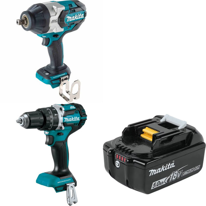 Makita XWT19Z Impact Wrench Kit W/ XPH12Z Driver-Drill and FREE BL1850B Battery
